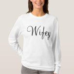 新婚旅行のWifeyのティー Tシャツ<br><div class="desc">新婚旅行愛されるあなたののための完全な結婚祝い!</div>