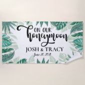 新婚旅行ビーブスハネムーンウェディングギフト ビーチタオル (正面)