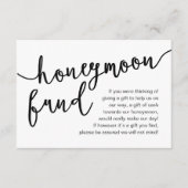 新婚旅行ファンドのキャッシュウィッシュ、ギフトに関するメモ エンクロージャーカード (正面)