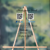 新婚旅行ファンドvenomo paypal寄付Q Rカップル アクリルサイン (ニュートラル)