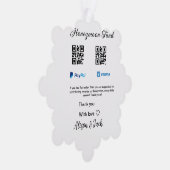 新婚旅行ファンドvenomo paypal寄付Q Rカップル オーナメントカード (右)