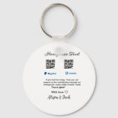 新婚旅行ファンドvenomo paypal寄付Q Rカップル キーホルダー (裏面)