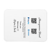 新婚旅行ファンドvenomo paypal寄付Q Rカップル マグネット (横)