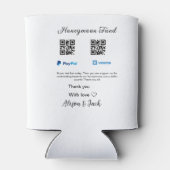 新婚旅行ファンドvenomo paypal寄付Q Rカップル 缶クーラー (裏面)
