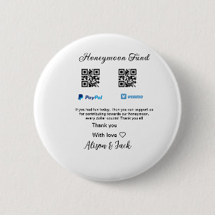 新婚旅行ファンドvenomo paypal寄付Q Rカップル 缶バッジ