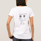 新婚旅行ファンドvenomo paypal寄付Q Rカップル Tシャツ (裏面)