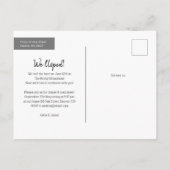 新婚旅行中に撮った　二人だけの結婚写真発表 案内ポストカード (裏面)