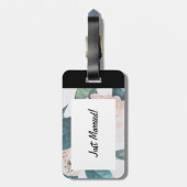 新婚旅行客のバッグのラベル ラゲッジタグ (裏面縦)
