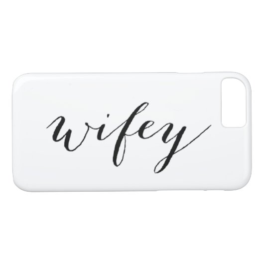 新婚旅行用のWifey電話ケ結婚ース Case-Mate iPhoneケース (裏面(横))