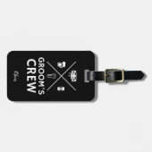 新婚旅行用トラベルタグ, 花婿の仲間, groom's crew, 新婚旅行 ラゲッジタグ (正面横)