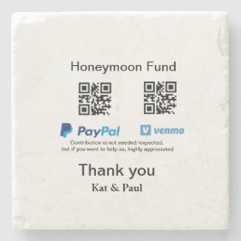 新婚旅行積立金 PayPal Venmo QRコード ありがとうございます ストーンコースター