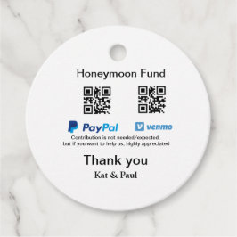 新婚旅行積立金 PayPal Venmo QRコード ありがとうございます フェイバータグ