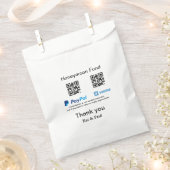 新婚旅行積立金 PayPal Venmo QRコード ありがとう フェイバーバッグ (クリップ留めされた状態)