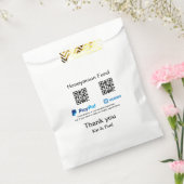 新婚旅行積立金 PayPal Venmo QRコード ありがとう フェイバーバッグ (封をした状態)