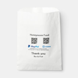 新婚旅行積立金 PayPal Venmo QRコード ありがとう フェイバーバッグ