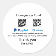 新婚旅行積立金 PayPal Venmo QRコード ありがとう