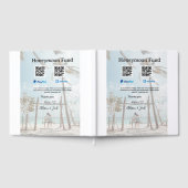 新婚旅行資金 ヴェンモ ペイパル 寄付 QR カップル ゲストブック (全面)