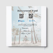 新婚旅行資金 ヴェンモ ペイパル 寄付 QR カップル ゲストブック (裏面)