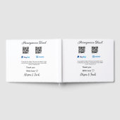 新婚旅行資金 ヴェンモ ペイパル 寄付 QR カップル ゲストブック (全面)