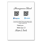 新婚旅行資金 ヴェンモ ペイパル 寄付 QR カップル テーブルナンバー (裏面)