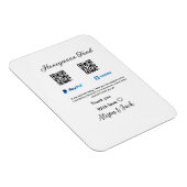 新婚旅行資金 ヴェンモ ペイパル 寄付 QR カップル マグネット (右側)