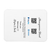 新婚旅行資金 ヴェンモ ペイパル 寄付 QR カップル マグネット (横)