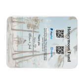 新婚旅行資金 ヴェンモ ペイパル 寄付 QR カップル マグネット (横)