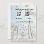 新婚旅行資金 ヴェンモ ペイパル 寄付 QR カップル 招待状 (裏面)