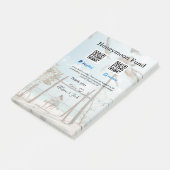 新婚旅行資金 Venmo PayPal 寄付 QR カップル ポストイット (アングル)