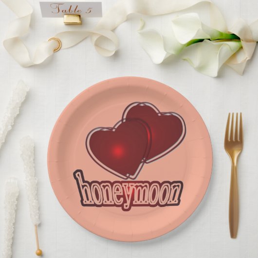 新婚旅行 ペーパープレート (ウェディング)