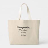 新婚旅行:休暇、誓い、雰囲気 – カスタマイズ可能 ラージトートバッグ (裏面)