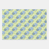 新婚旅行、薄紫、および青いギフトラップ ラッピングペーパーシート (正面2)