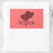 新婚旅行 長方形シール (バッグ)