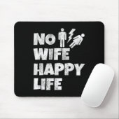 新婚生活が幸せな独身生活 妻 花嫁 新郎 結婚 マウスパッド (マウス)