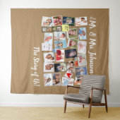 新婚生活のストーリー 写真コラージュ タペストリー (インサイチュ(横))