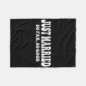 新婚生活スタート！これからが楽しみ 結婚式 花嫁 花婿 カップル フリースブランケット (正面(横))