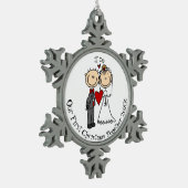 新婚第1回クリスマストゥーズスノーフレークオーナメント スノーフレークピューターオーナメント (左)