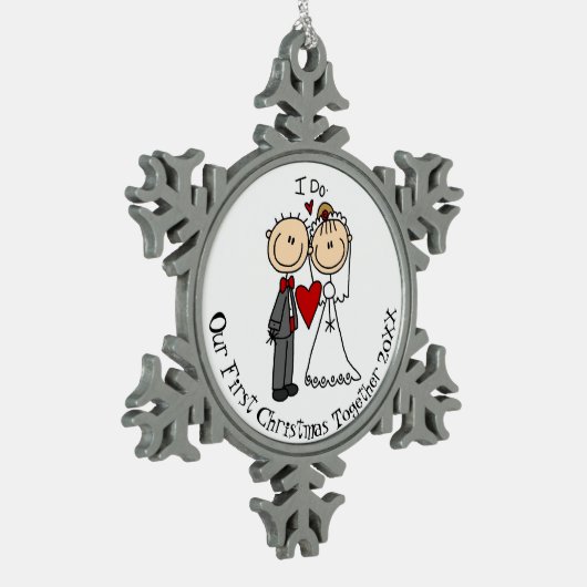 新婚第1回クリスマストゥーズスノーフレークオーナメント スノーフレークピューターオーナメント (左)