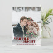 新婚結婚したと明るいクリスマス シーズンカード (スタンド正面)