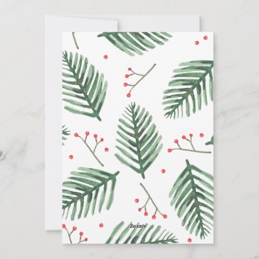 新婚結婚したカメリーップルの写真クリスマス シーズンカード (裏面)