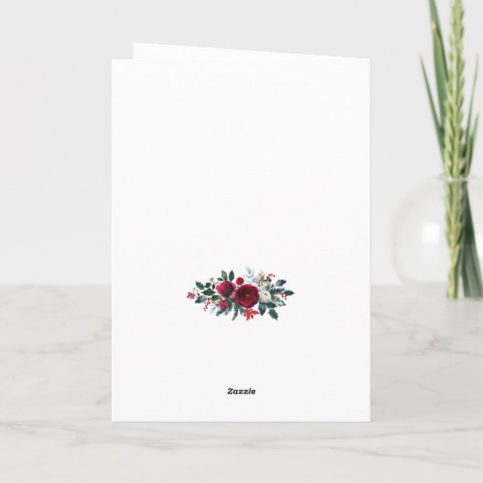 新婚結婚した写真メリークリスマス シーズンカード (裏面)