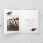 新婚結婚した写真メリークリスマス シーズンカード (内部)