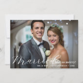 新婚結婚した初めてのクリスマスメリー写真 シーズンカード (正面)