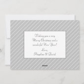 新婚結婚した初めてのクリスマスメリー写真 シーズンカード (裏面)