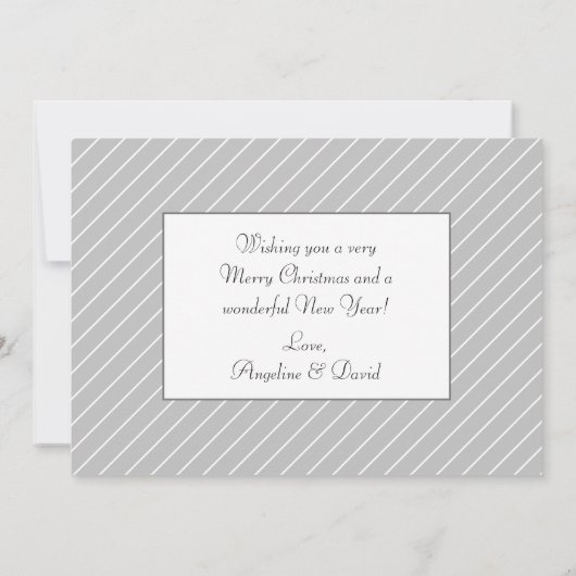 新婚結婚した初めてのクリスマスメリー写真 シーズンカード (裏面)