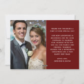 新婚結婚した2枚のメリー写真クリスマス シーズンカード (裏面)