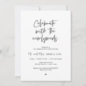 新婚結婚の髪の祝ポスト 招待状 (正面)