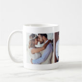 新婚結婚式の日、写真のコラージュマグ コーヒーマグカップ (左)