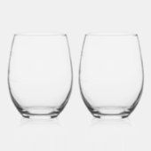 新婚結婚者飲み物用品 ステムなしワイングラス (左)