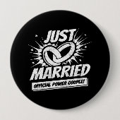 新婚結婚- Honeymoon Coule -たった今結婚しました 缶バッジ (正面)